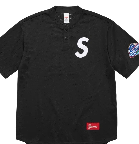 BASEBALL S ¥209 HENLEY 24FW LOGO TEE 0708